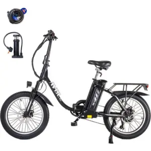Avdleu Vélo électrique pliable 20" 7 vitesses Shimano Noir